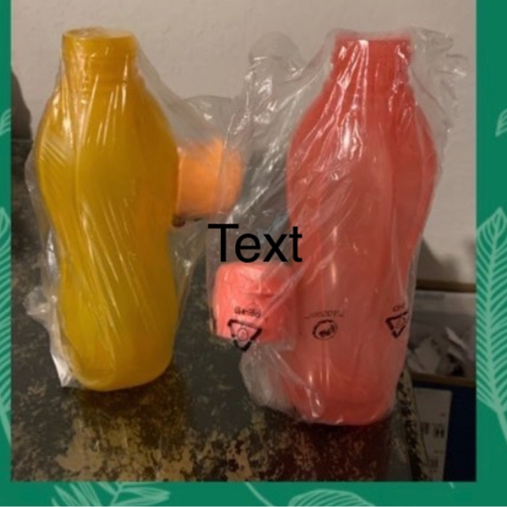 Tupperware Party Bottle Duo - Yellow and Pink